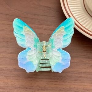 Butterfly Hair Clip - Blue and Green